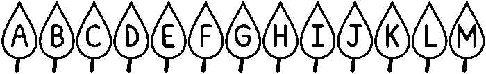 Leaf Regular otf (400) Font UPPERCASE