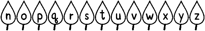 Leaf Regular otf (400) Font LOWERCASE