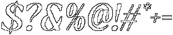 Lecia Pixel Outline otf (400) Font OTHER CHARS