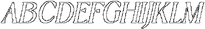 Lecia Pixel Outline otf (400) Font UPPERCASE