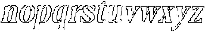 Lecia Pixel Outline otf (400) Font LOWERCASE