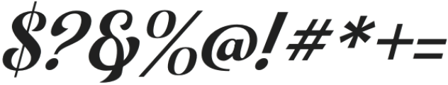 Leftis regular italic otf (400) Font OTHER CHARS