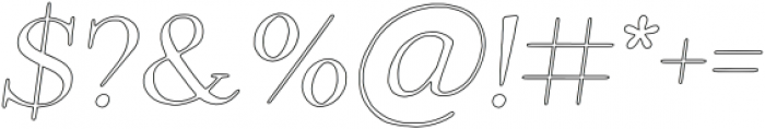 Leilani OutlineOblique otf (400) Font OTHER CHARS