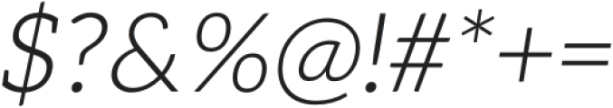 Leipzer Thin Italic otf (100) Font OTHER CHARS