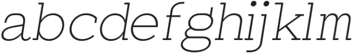 Leipzer Thin Italic otf (100) Font LOWERCASE