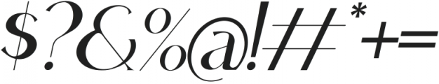 Leky Calgria Italic otf (400) Font OTHER CHARS