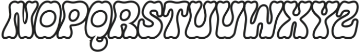 Lemon Squish Outline Bold Italic otf (700) Font LOWERCASE