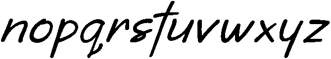 Lenttera Italic otf (400) Font LOWERCASE