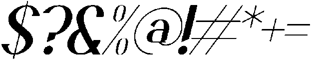 Lephoria Italic otf (400) Font OTHER CHARS