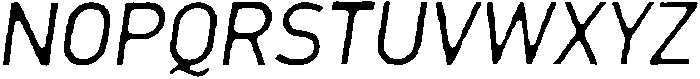 Lersan Thin Italic otf (100) Font UPPERCASE