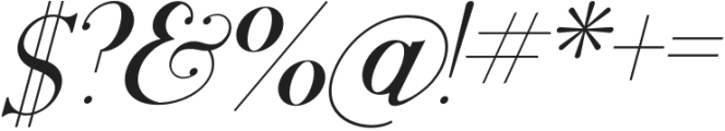 Letter Italic otf (400) Font OTHER CHARS