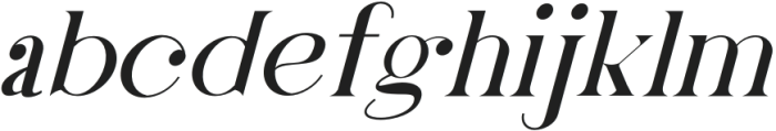 Letter Italic otf (400) Font LOWERCASE