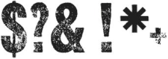 Letterpress Tourist Gothic Destroyed otf (400) Font OTHER CHARS