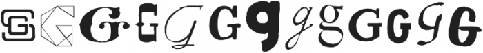 Letterset G Regular otf (400) Font UPPERCASE