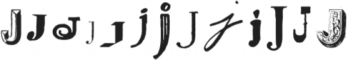 Letterset J Regular otf (400) Font LOWERCASE