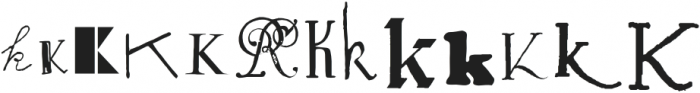 Letterset K Regular otf (400) Font LOWERCASE