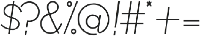 Levania Sans Serif Extra Light otf (200) Font OTHER CHARS