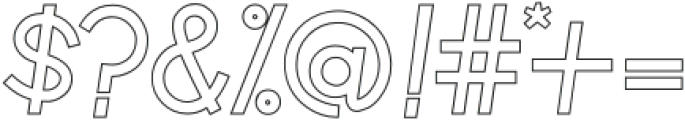 Levania Sans Serif Outline otf (400) Font OTHER CHARS
