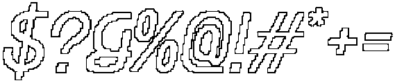 Levatta Pixel Outline otf (400) Font OTHER CHARS