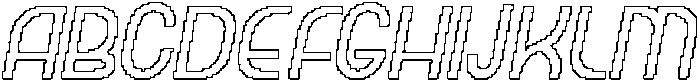 Levatta Pixel Outline otf (400) Font UPPERCASE