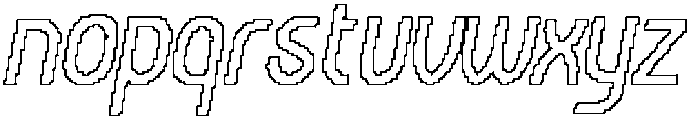 Levatta Pixel Outline otf (400) Font LOWERCASE