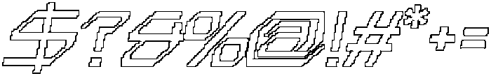 Lexady Pixel Outline otf (400) Font OTHER CHARS