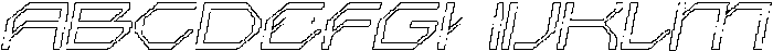 Lexady Pixel Outline otf (400) Font UPPERCASE