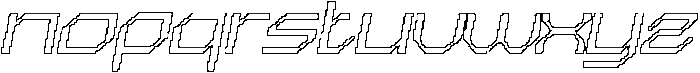Lexady Pixel Outline otf (400) Font LOWERCASE