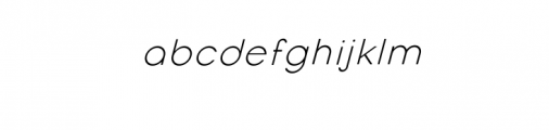 Lexa Thin Italic.otf Font LOWERCASE