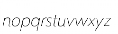 Le Havre Thin Italic Font LOWERCASE