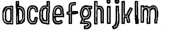 LeOsler Rough Inline Regular Font LOWERCASE