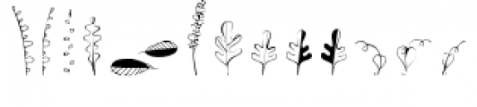 Leaf Doodles Font LOWERCASE
