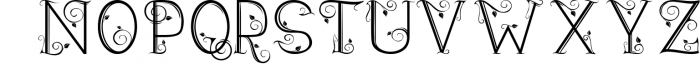 Leafy Monogram Font & Alphabet Font UPPERCASE