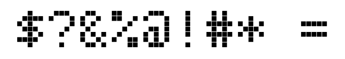 LED Calculator Bold Italic Font OTHER CHARS