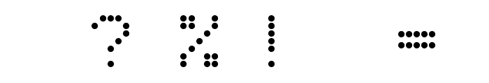 LED Dot-Matrix Font OTHER CHARS
