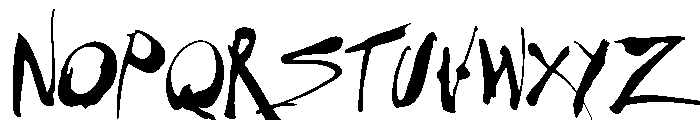 LET DER B CARNAGE!!! (Regular) Font UPPERCASE