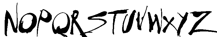 LET DER B CARNAGE!!! (Regular) Font LOWERCASE