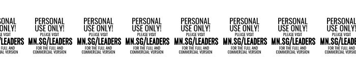 Leaders PERSONAL USE ONLY Font OTHER CHARS