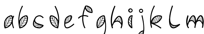 Leafy font Font LOWERCASE