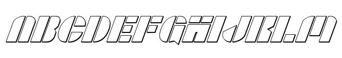 League Wars 3D Italic Font LOWERCASE