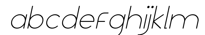 Leal Thin Italic Font LOWERCASE
