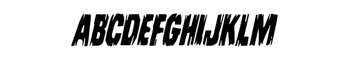 Leatherface Condensed Italic Font UPPERCASE