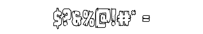 Leatherface Outline Font OTHER CHARS