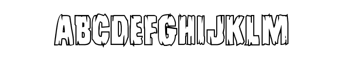 Leatherface Outline Font UPPERCASE