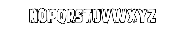 Leatherface Outline Font LOWERCASE
