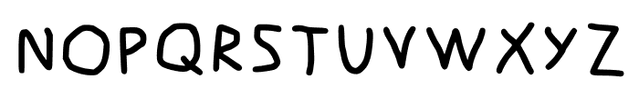 Lefthanded No Smudge Regular Font UPPERCASE