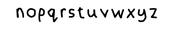 Lefthanded No Smudge Regular Font LOWERCASE