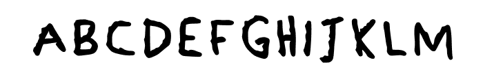 Lefthanded Regular Font UPPERCASE