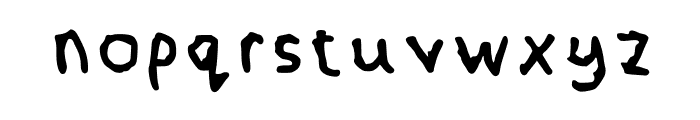 Lefthanded Regular Font LOWERCASE