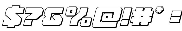 Legacy Cyborg 3D Italic Font OTHER CHARS
